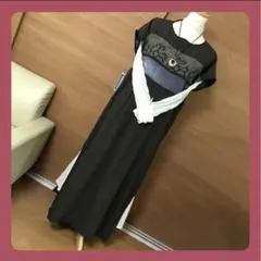 ふんわり絞り柄が映える＊正絹兵児帯リメイクワンピース＊M～L対応