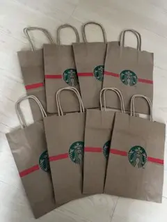 スターバックス ホリデー2025　紙袋　ショップ袋　ショッパー　8枚セット
