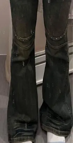 フレアデニム Y2K グランジ スタッズ