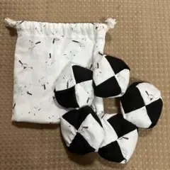 お手玉5個と収納用巾着袋　① ハンドメイド