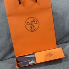 HERMES オレンジ ショップ袋&リップクリーム宝箱