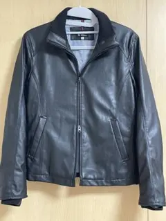 【美品】TK MIXPICE 黒 シングルレザージャケット M ダブルジップ