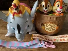チップとデールダンボ ポップコーンバケット　ディズニーランド　ディズニーグッズ