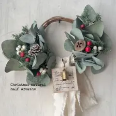 ＊クリスマスナチュラルハーフリース＊№697 メルカリ便　ラッピング