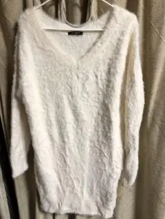 ホワイト ニット セーター Mサイズ believe