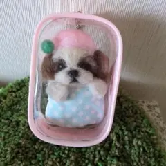 羊毛フェルト****吊り下げポーチ♥シーズーのサムネイル