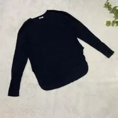 904 FREAK’S STORE 【F】リブ編みネイビー長袖セーター