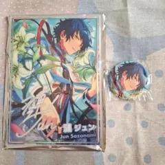 虹色開花ポートレート 缶バッジ 漣ジュン