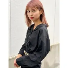 【未使用品‼️】WEGO オープンカラーシャツ 長袖 ブラック 無地 シンプルのサムネイル