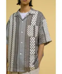 monkey time ETHNIC PATTERN OPEN SHIRTシャツ