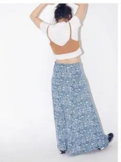 U by SPICK&SPAN フラワーフレアロングスカート 34