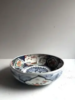 998 骨董 アンティーク 古伊万里 染付 豪華絢爛 色絵金彩大鉢 幕末 美品