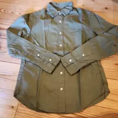 【美品】amherst 綿100% カーキ　グリーンシャツ Mのサムネイル