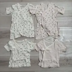 ベビー肌着 コンビ肌着　短肌着 4枚セット 50-60cm 綿100% 西松屋