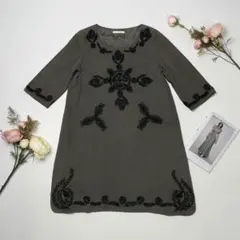 ヌキテパ　ne Quittezpas　膝丈ワンピース　チュニック　刺繍デザインのサムネイル