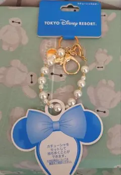 ディズニーリゾート パール ミニー チャーム カチューシャホルダー ゴールド