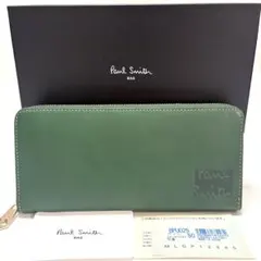 ✨新品✨ポールスミス✨ステッチハイライト✨ラウンドジップ長財布✨グリーン✨人気✨
