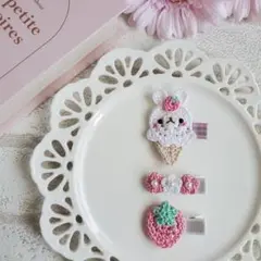 ୨୧ヘアクリップセットA-81୨୧ベビー&キッズ⑅﻿ハンドメイド⑅﻿