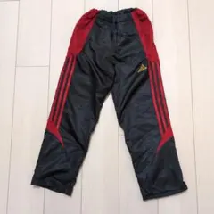 adidas アディダス キッズ130　ピステパンツ.ジャージ 黒/赤