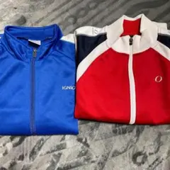 キッズ　IGNIO ジップアップジャケット 140cm 青　赤