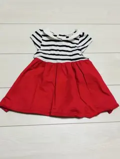 petit main 80cm ボーダー ワンピース 女の子　プティマイン