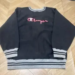 90sチャンピオンリバースウィーブ　USA製　リブライン　ブラック