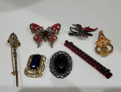 アンティーク　ヴィンテージ　ブローチ　まとめて　昭和レトロ　平成レトロ