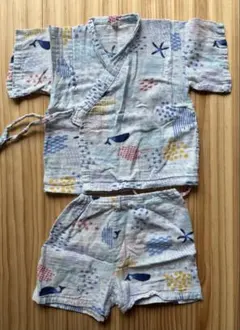 男の子 甚平 80 綿100％ やわらか素材 夏祭り 花火 ルームウェア