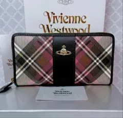 【大人気✨️1点】ヴィヴィアン・ウエストウッド チェック黒 長財布