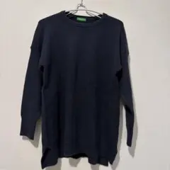 earth music&ecology 長袖ニット ダークネイビー