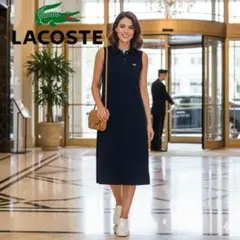 本日発送　ラコステ　Lacoste ワンピース　ノースリーブ　オフショルダー