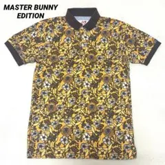 【美品】マスターバニー ゴルフウェア ポロシャツ 半袖 花柄 メンズ 4 M ①