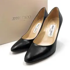 《超美品》JIMMY CHOO ジミーチュウ パンプス プレーン 黒系 36