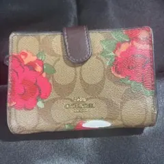 美品☆COACH 花柄 ジュエリーケース シグネチャー ピンク 希少 ポーチ