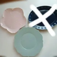 金麦花やか皿の大皿2枚小皿1枚