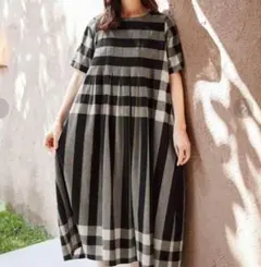 ★美品★サニークラウズ　M　チェック　フェリシモ　ワンピース