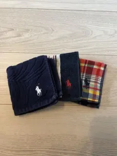 ポロ・ラルフ・ローレン タオルハンカチ 3枚セット