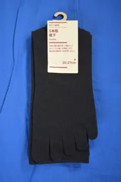 無印良品★5本指靴下★ソックス★25-27cm★黒★未使用品