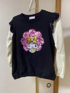 マイメロ＆クロミ　スパンコール キラキラカットソー サイズ130