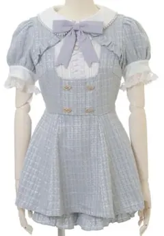 LIZLISA リズリサ ダブルハートボタンツイードセットアップ ワンピース