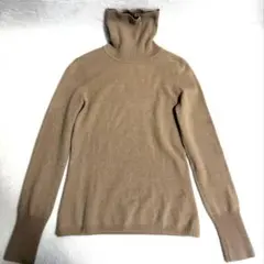 美品 ユニクロ カシミヤ100% タートルネックセーター M