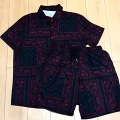【新品未使用】シャツ　ハーフパンツ　上下セット　セットアップ　①②