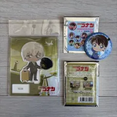 名探偵コナン 安室透 アクリルスタンド 缶バッジ 3点セット