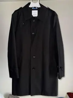 LES MUES 黒 AOKI ステンカラーコート　L 175cm