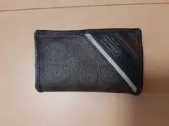 COACH 黒 レザー キーケース