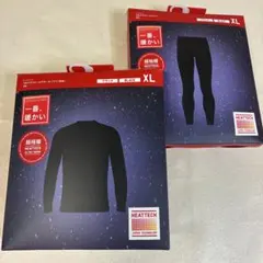 【新品】UNIQLO 超極暖 ヒートテック 上下セット 長袖 タイツ XL 黒1
