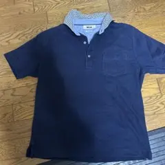 JOSEPH ABBOUD ポロシャツ ネイビー 襟柄のサムネイル