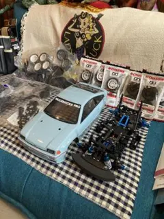 タミヤ M05PROブルーメッキバージョン中古品オプションパーツ満載