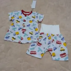 ☆新品☆ベビー服 車のプリント パジャマセット80㌢
