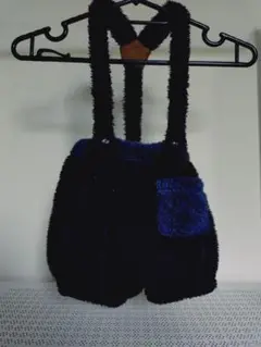 サスペンダー付き ショートパンツ Mサイズ 黒と青